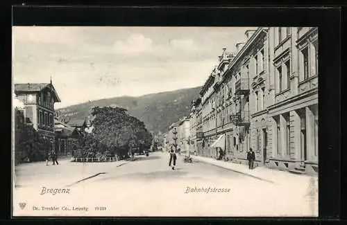 AK Bregenz, Partie in der Bahnhofstrasse