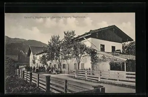 AK Saalfelden, Kaindls Gasthaus z. Salütta Hütte