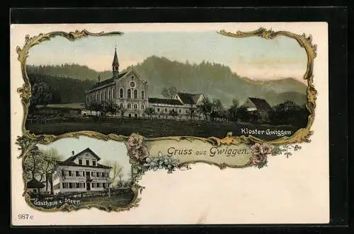 AK Hohenweiler /Vorarlberg, Gwiggen, Gasthaus zum Stern, Kloster