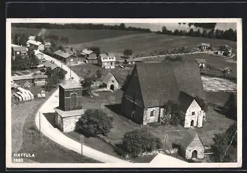 AK Hattula, Ortspartie mit Strasse