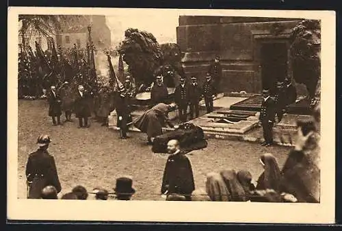 AK Brüssel / Bruxelles, Le Soldat inconnu, Cérémonie 1922
