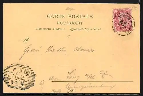 Mondschein-Lithographie Anvers, Place Verte