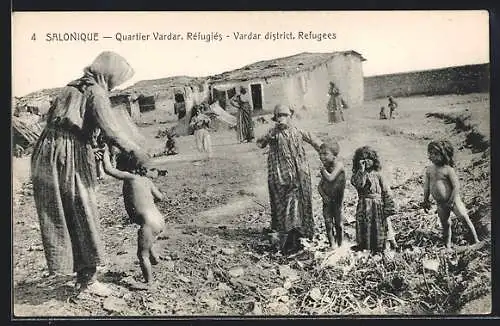 AK Salonique, Quartier Vardar, Réfugiés