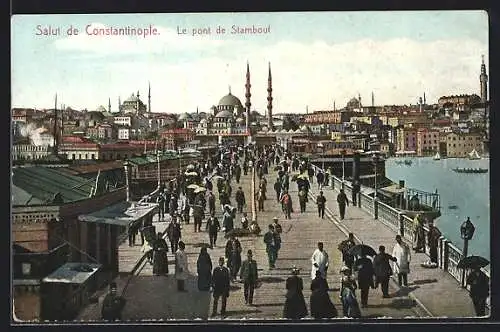 AK Constantinople, le Pont de Stamboul