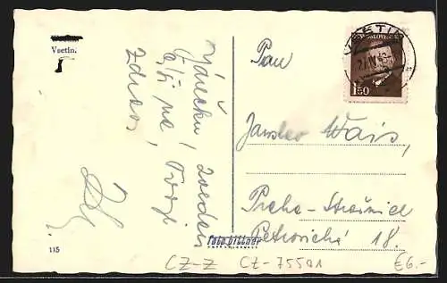 AK Wsetin, Teilansicht mit Bäumen