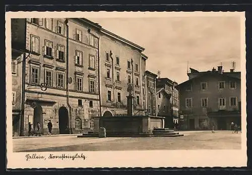 AK Hallein, Kornsteinplatz mit Brunnen