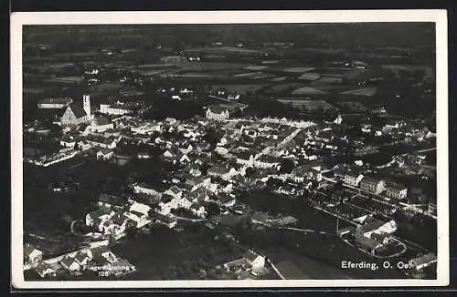 AK Eferding /O.-Oe., Teilansicht mit Kirche