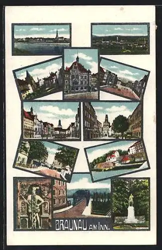 AK Braunau am Inn, versch. Ansichten