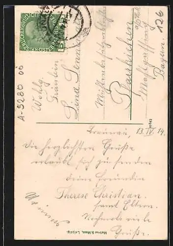 AK Braunau am Inn, Neues Rathaus, Linzerstrasse, Totalansicht