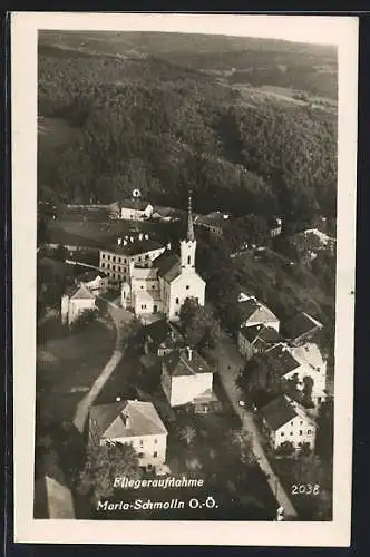 AK Maria-Schmolln /O.-Ö., Ortsansicht vom Flugzeug aus