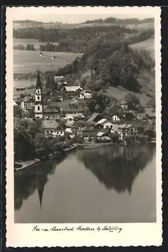 AK Mattsee bei Salzburg, Ortsansicht aus der Vogelschau