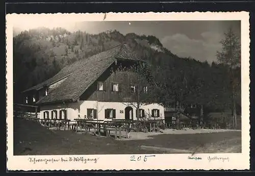 AK St. Wolfgang /Salzkammergut, Gasthaus Schwarzensee