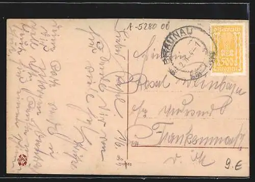 AK Braunau am Inn, Blick in die Linzerstrasse