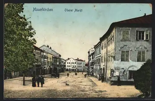 AK Mauerkirchen, Ansicht am Oberen Markt