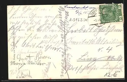 AK Obertrum am See, Ortsansicht mit Gebirge und Seeansicht