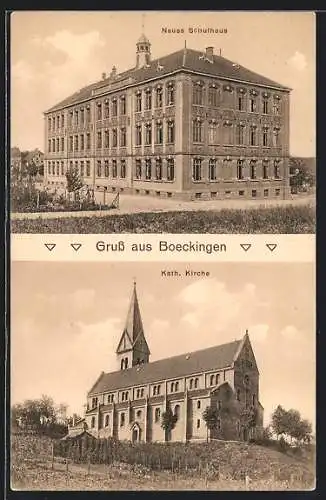 AK Boeckingen, Neues Schulhaus, Kath. Kirche