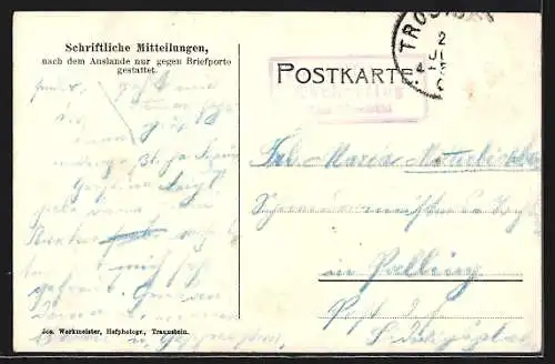 AK Wiesmühle a. d. Alz, Strassenpartie mit Wohnhäusern