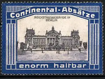 Reklamemarke Berlin, Reichstagsgebäude, Continental-Absätze