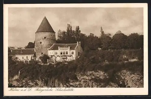 AK Krems a. d. D., Bürgerliche Schiessstätte, Gasthaus