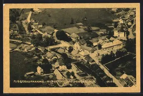 AK Klausen-Leopoldsdorf, Ortsansicht vom Flugzeug aus
