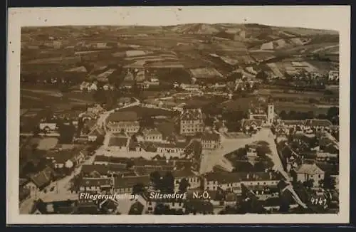 AK Sitzendorf, Ortsansicht vom Flugzeug aus