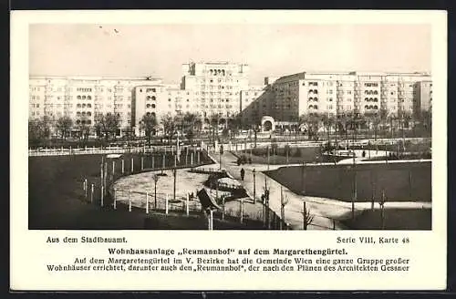 AK Wien, Wohnanlage Reumannhof auf dem Margarethengürtel