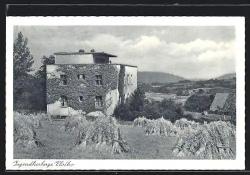 AK Vlotho /Weser, Jugendherberge mit Garben