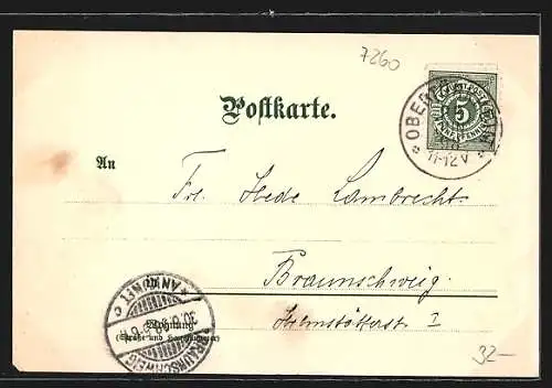 Lithographie Calw, Ortsansicht