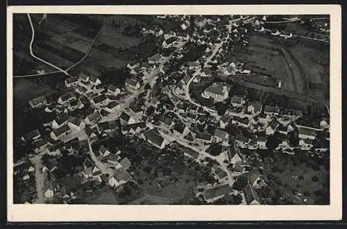 AK Schwenningen / Heuberg, Fliegeraufnahme der Stadt auf dem Heuberg