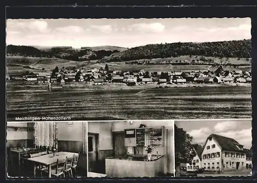 Künstler-AK Melchingen Hohenzollern, Gasthaus zum Lamm verschieden Ansichten und Gesamt