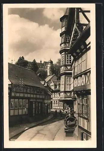 AK Stolberg i. Harz, Blick auf Consistorium und Schloss