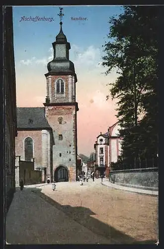 AK Aschaffenburg, Ansicht vom Sandtor