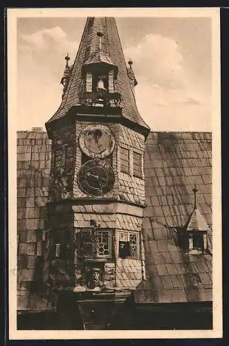 AK Ochsenfurt a. Main, Rathaus, Kunstuhr