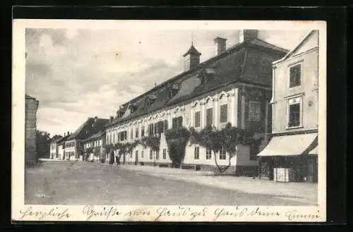 AK Strengberg /N.Oe., Strassenpartie mit Stuckfassaden