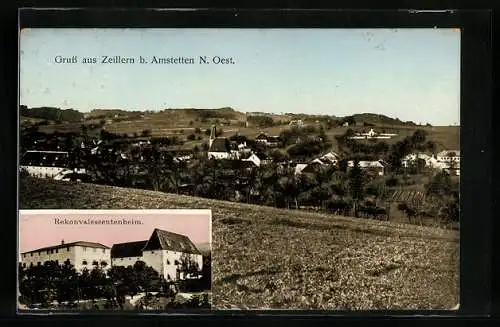 AK Zeillern, Rekonvaleszentenheim, Ortsansicht