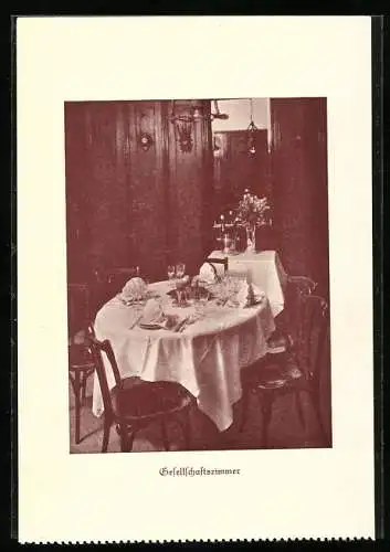 AK Wien, Leopolds Weingartl Restaurant, Getreidemarkt 5, Gesellschaftszimmer