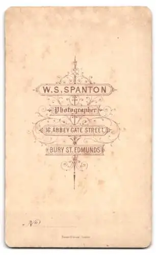 Fotografie W. S. Spanton, Bury St. Edmunds, 16, Abbey Gate Street, Junge Dame mit Halskette und Kragenbrosche