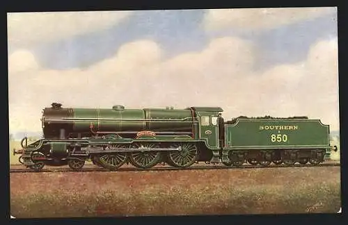 AK Englische Eisenbahn-Lokomotive No. 850 der Southern Railway