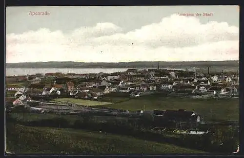 AK Apenrade, Panorama der Stadt