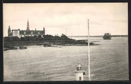 AK Kronborg, Schloss, Segelschiff