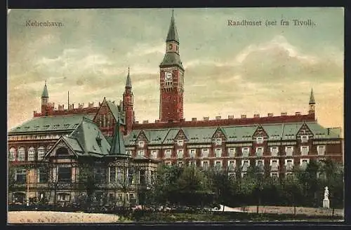 AK Kobenhavn, Raadhuset, set fra Tivoli