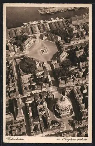 AK Kopenhagen, Gesamtansicht vom Flugzeug aus