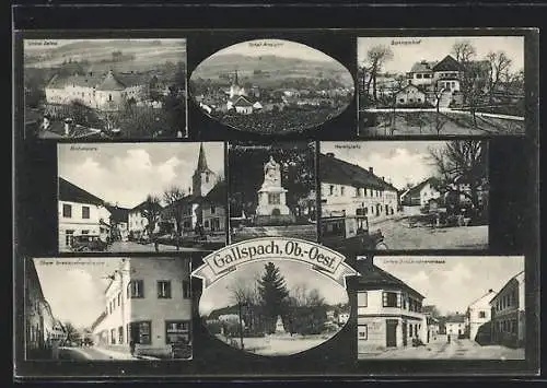 AK Gallspach, Kirchenplatz, Marktplatz, Sonnenhof