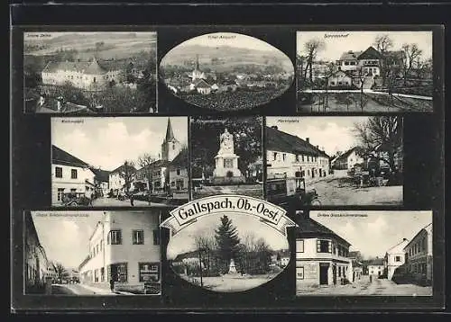 AK Gallspach, Kirchenplatz, Marktplatz, Sonnenhof