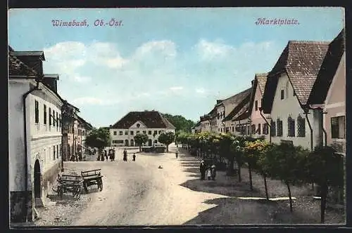 AK Wimsbach /Ob.-Öst., Partie am Marktplatz