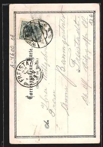 AK Wels, Pfarrgasse mit Blick zur Kirche