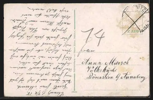 AK Chemnitz, Falkeplatz mit Strassenbahn