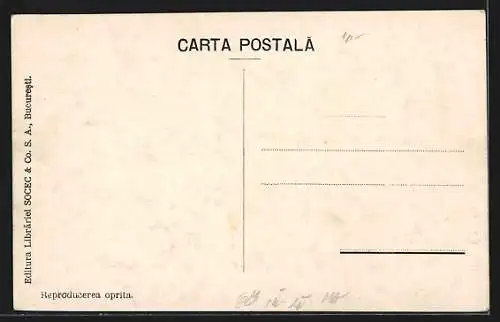 AK Bucuresti, Calea Victoriei, Strassenbahn