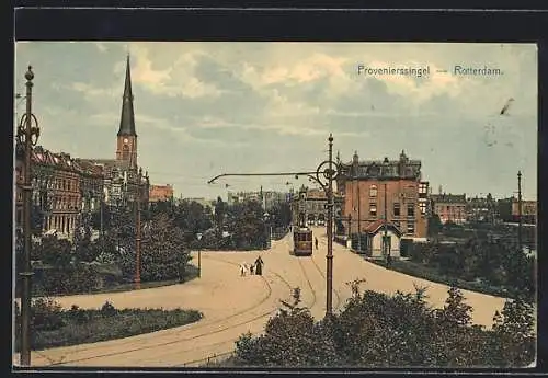 AK Rotterdam, Strassenbahn, Provenierssingel