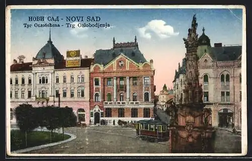 AK Novi Sad, Trg. Oslobodjenja, Strassenbahn